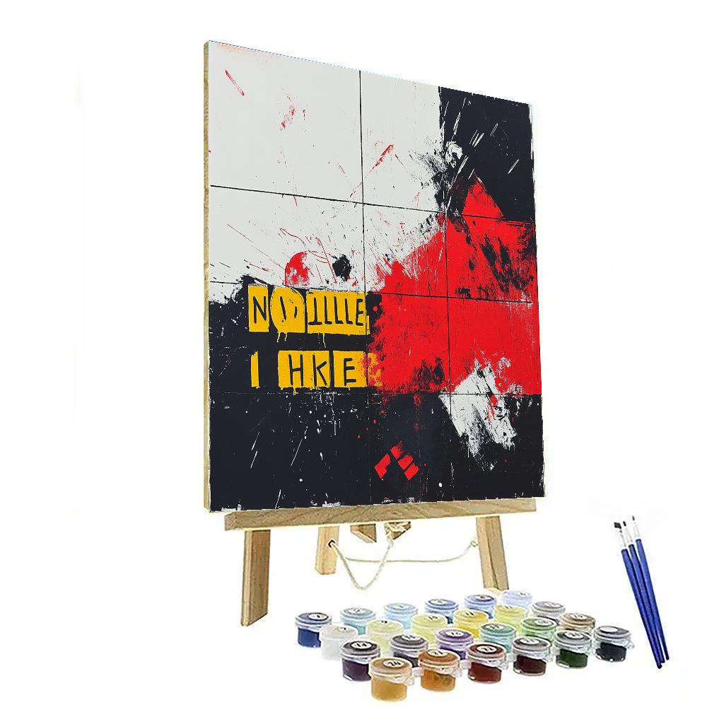 Jean-Michel Basquiat Inspired Entropy Nebula Manifesto Grid Number painting