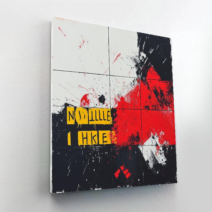 Jean-Michel Basquiat Inspired Entropy Nebula Manifesto Grid Number painting