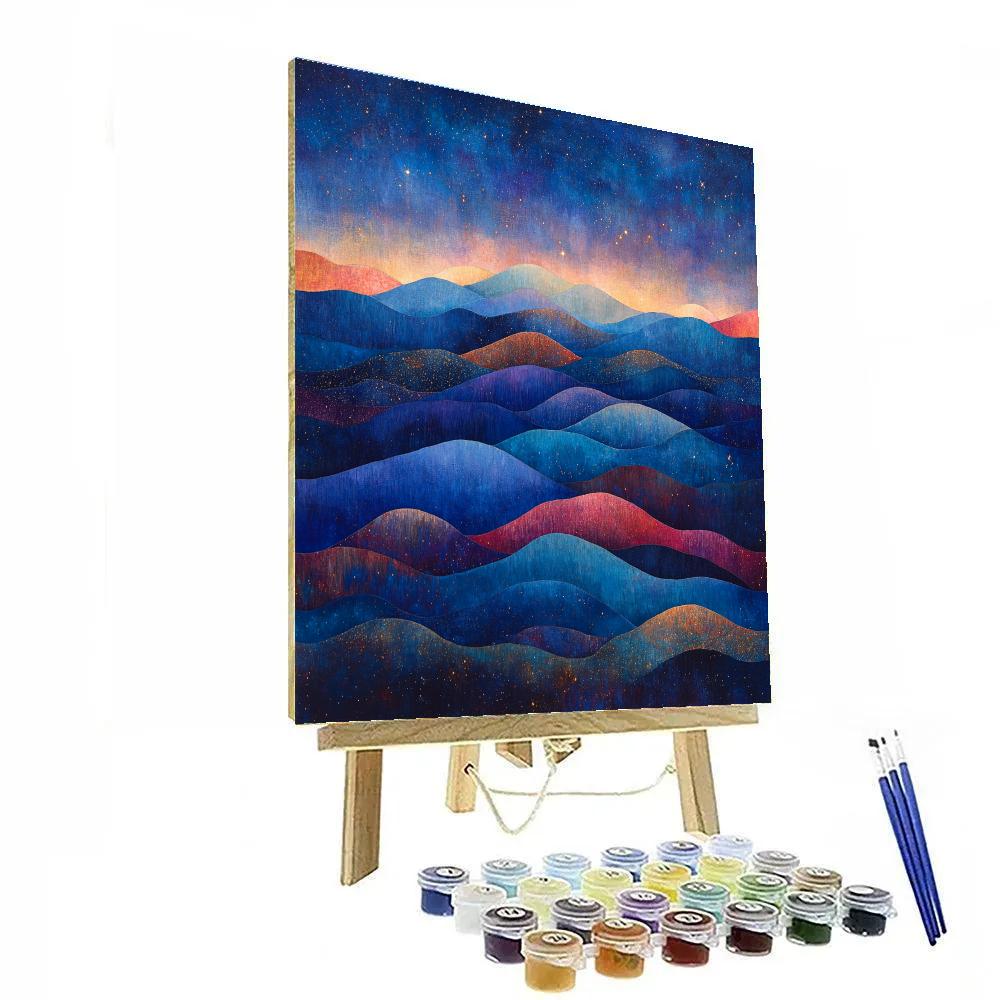 Paul Cézanne Inspired Chromatic Nebula Terraces Number painting