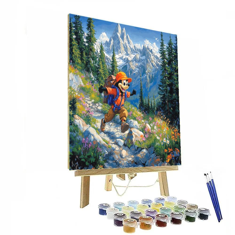 Goofy Mountain Trail Surprise Disney Inspired Painting by numbers kit