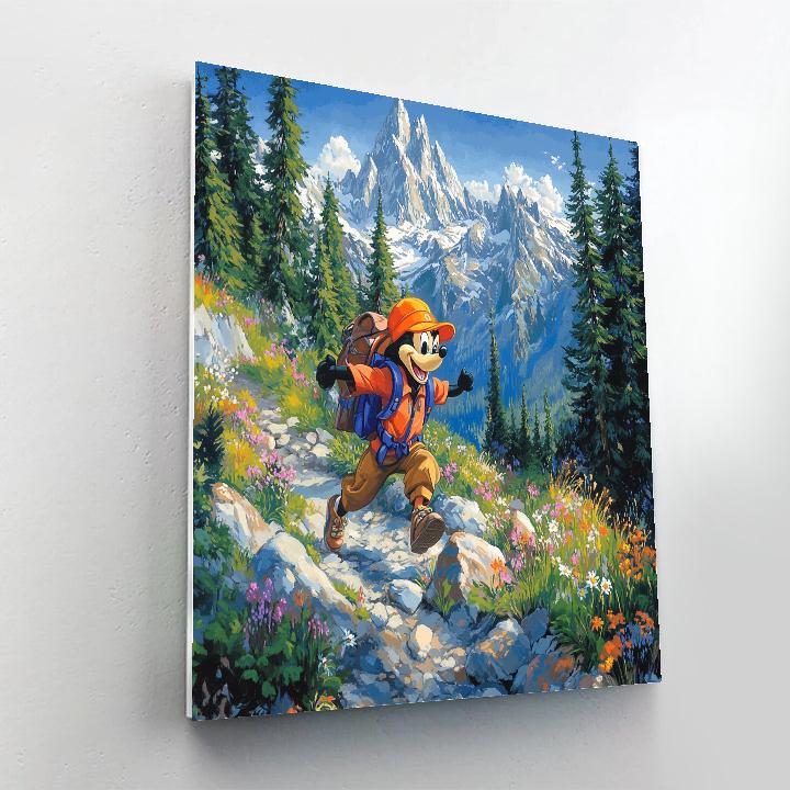 Goofy Mountain Trail Surprise Disney Inspired Painting by numbers kit