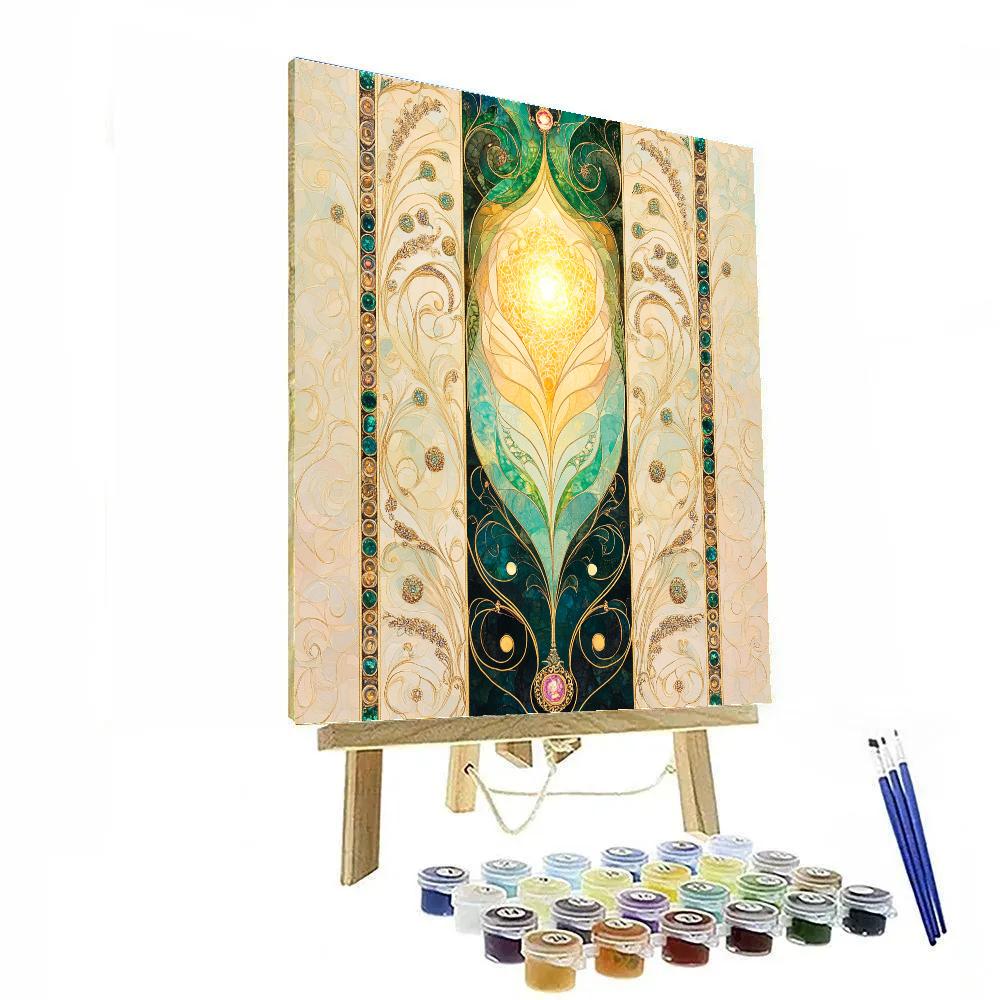 Alphonse Mucha Inspired Nebula Lace Equinox paint by numbers