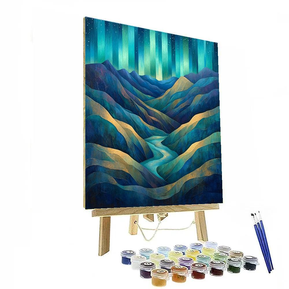 Paul Cézanne Inspired Auroral Rift Valley Numbered painting kits