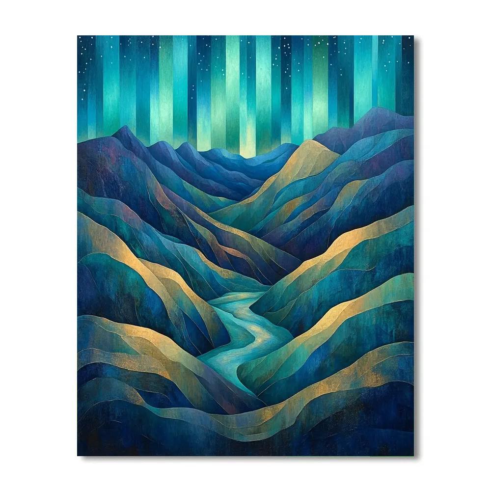 Paul Cézanne Inspired Auroral Rift Valley Numbered painting kits