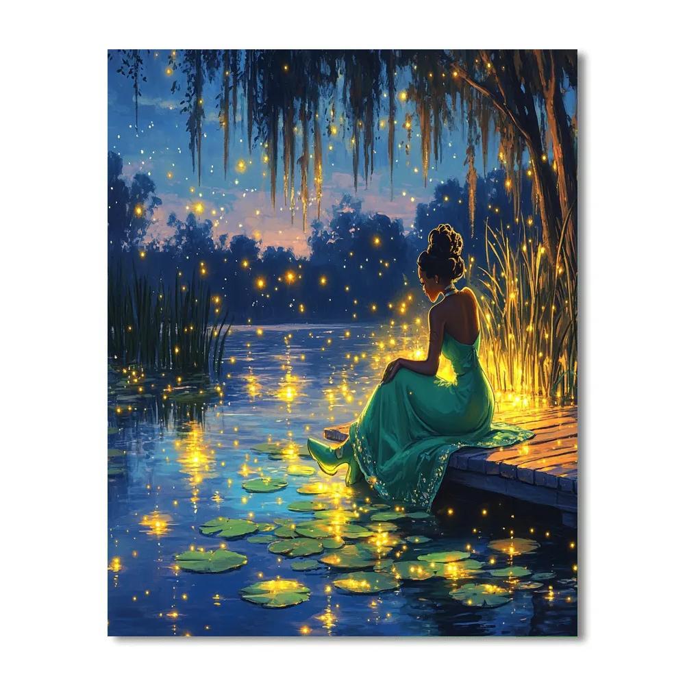 Tiana Bayou Star Reflection Disney Inspired Paint by numbers art