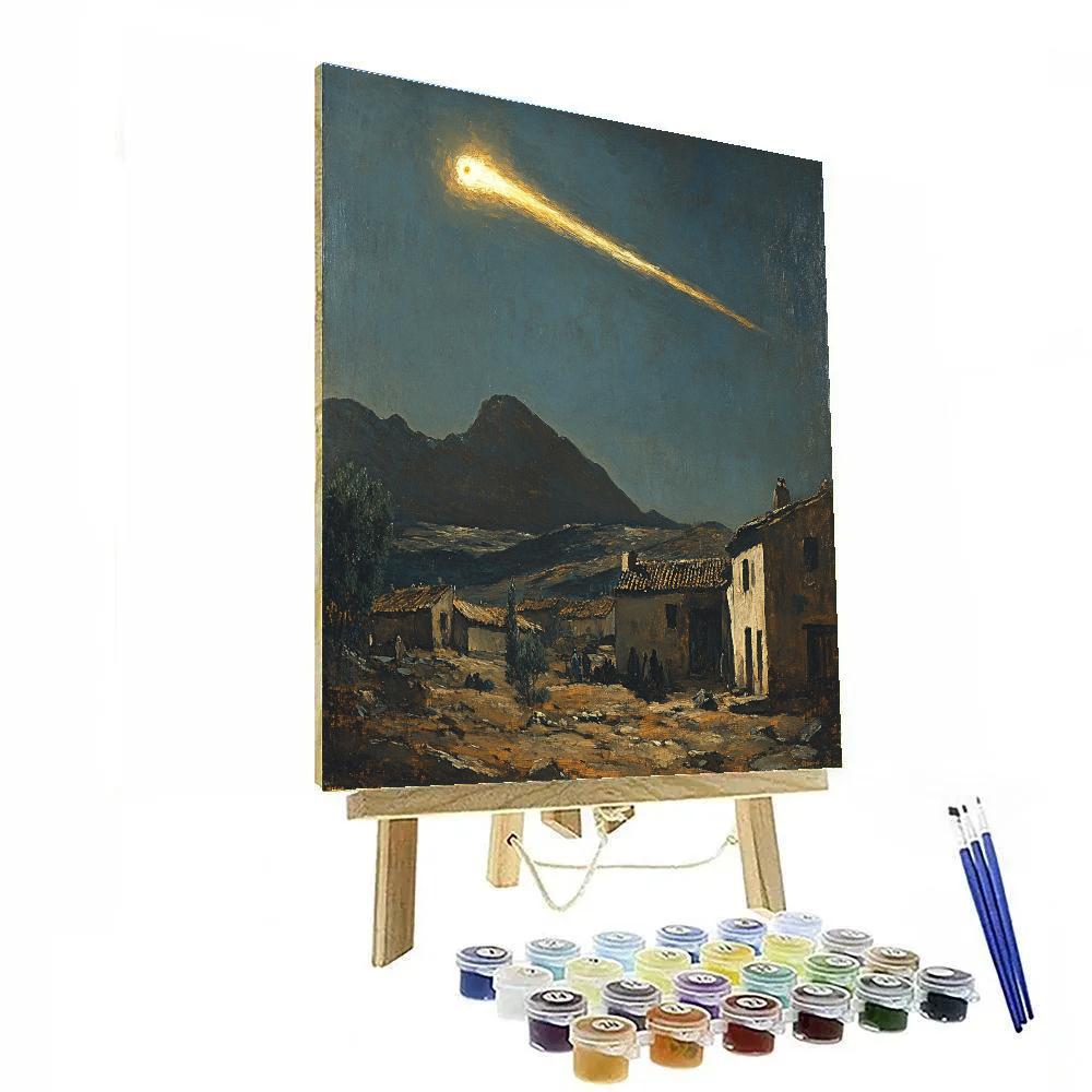 Francisco Goya Inspired Comet Over The Village Paint by numbers art