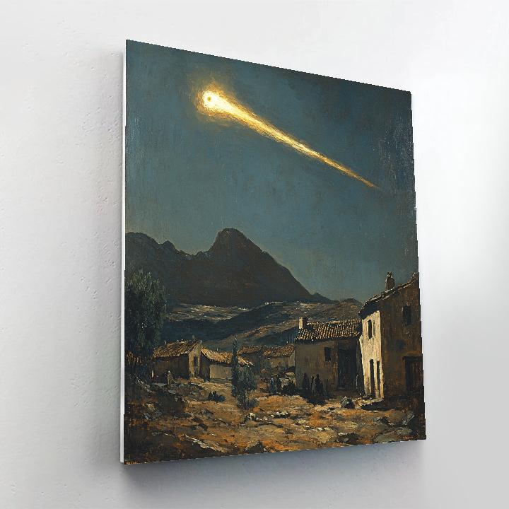 Francisco Goya Inspired Comet Over The Village Paint by numbers art