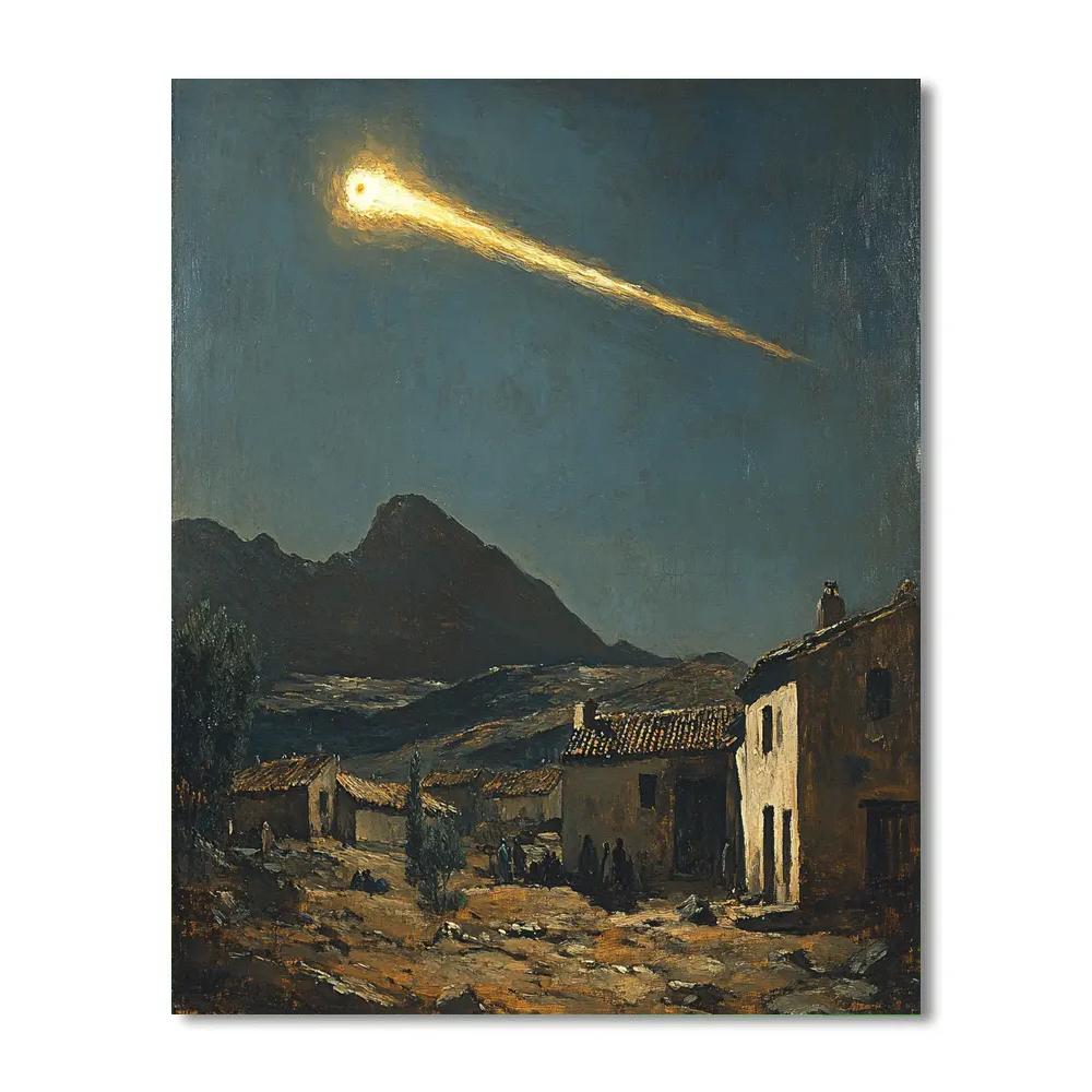 Francisco Goya Inspired Comet Over The Village Paint by numbers art