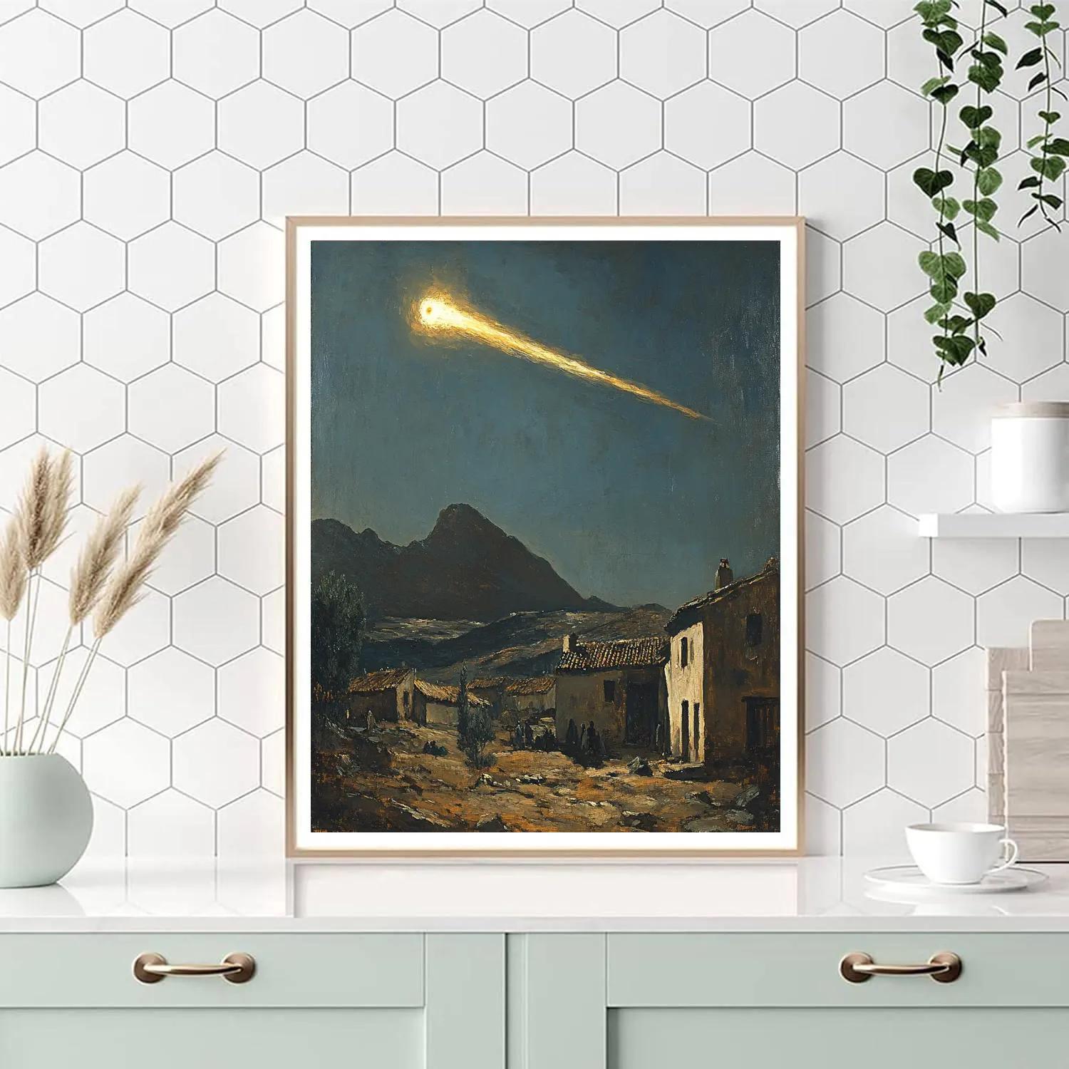Francisco Goya Inspired Comet Over The Village Paint by numbers art