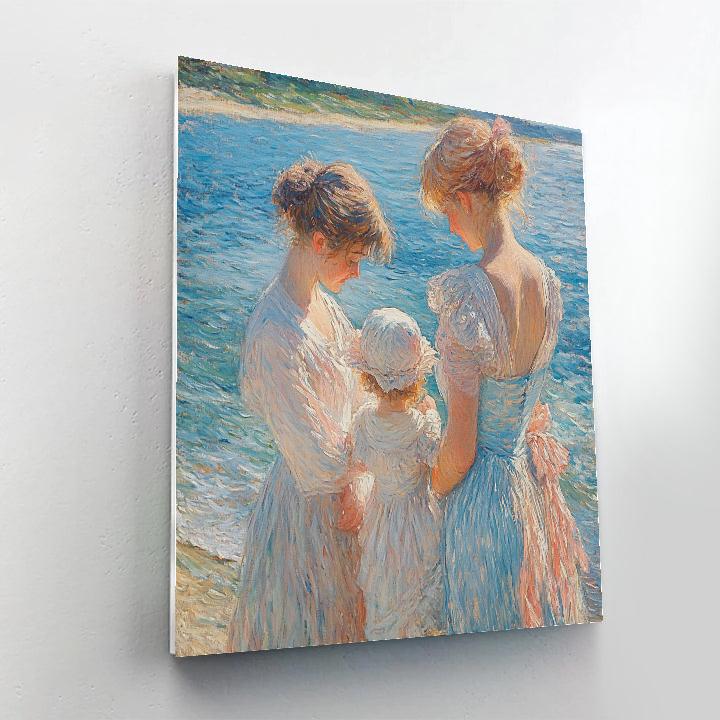 Mary Cassatt Inspired Mothers And Children At The Beach paint by numbers