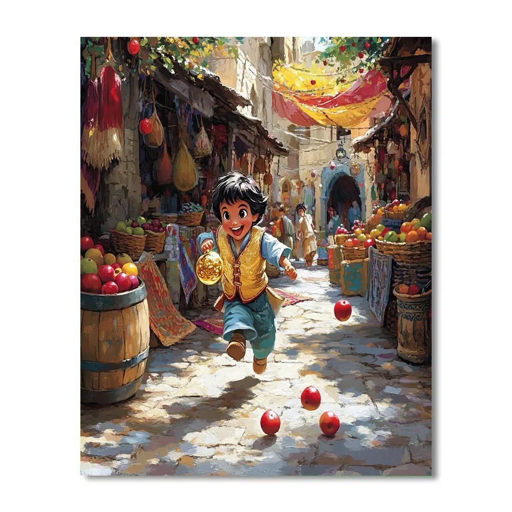 Abu Palace Market Treasure Chase Disney Inspired DIY paint by numbers