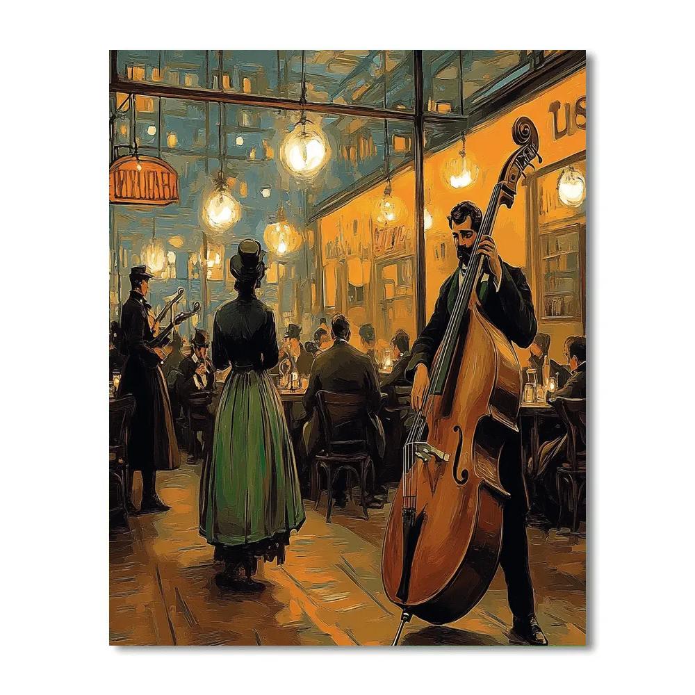 Henri De Toulouse Lautrec Inspired Night Cafe Musicians painting number kit