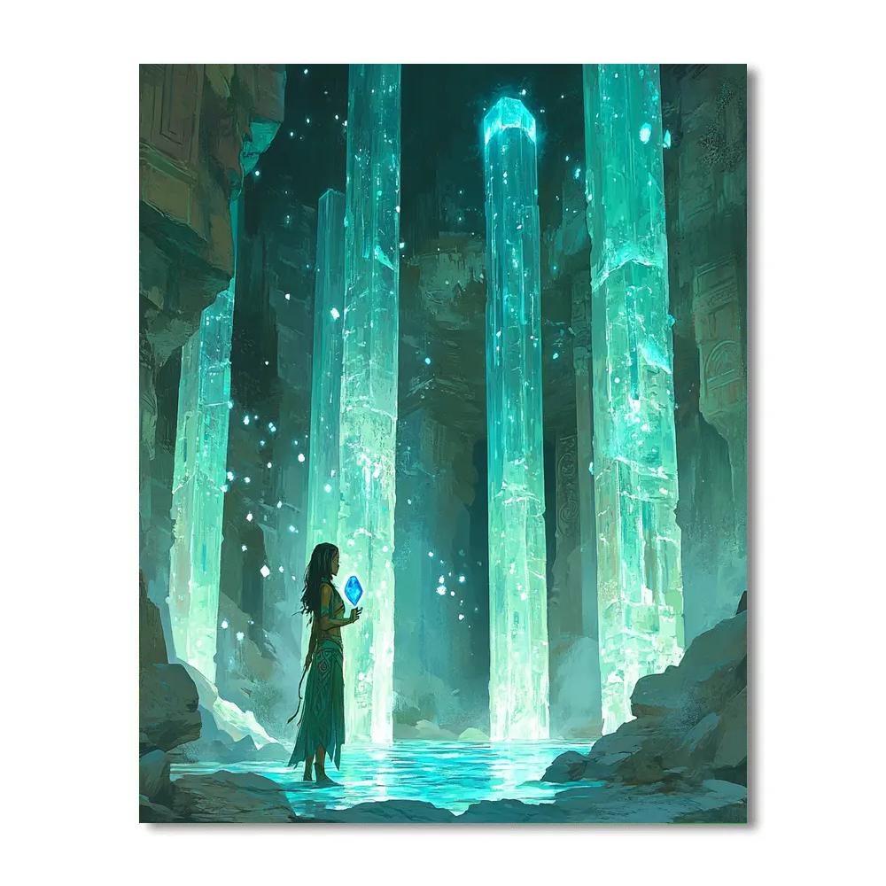 Kida Atlantean Crystal Cavern Disney Inspired paint by number