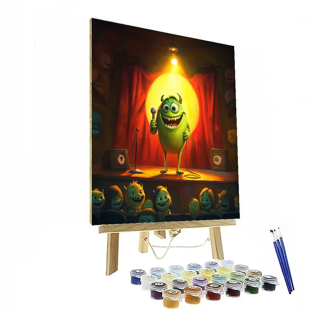 Mike Wazowski Comedy Stage Spotlight Disney Inspired painting number kit
