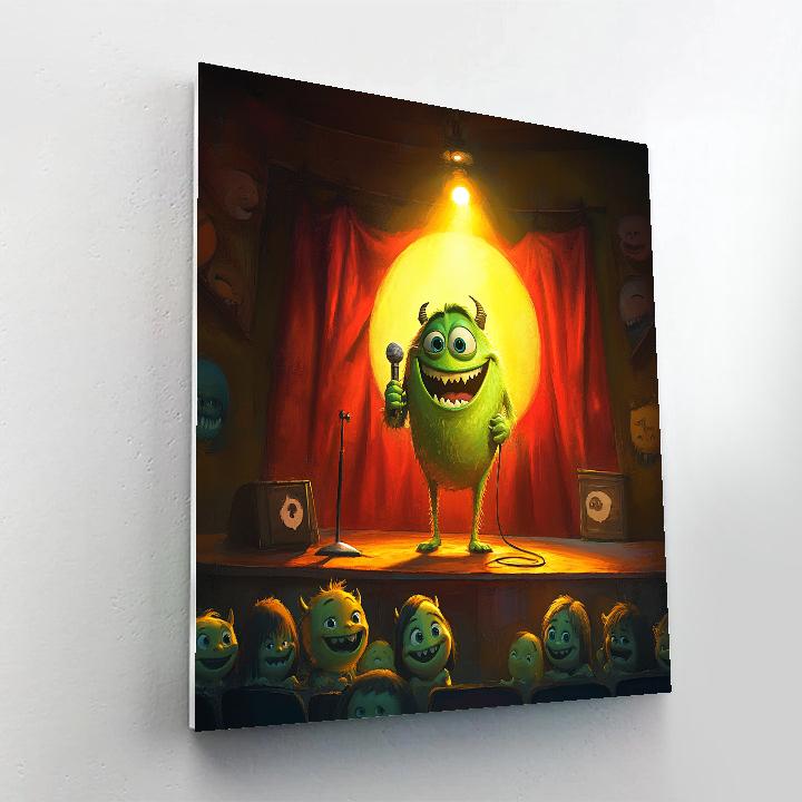 Mike Wazowski Comedy Stage Spotlight Disney Inspired painting number kit