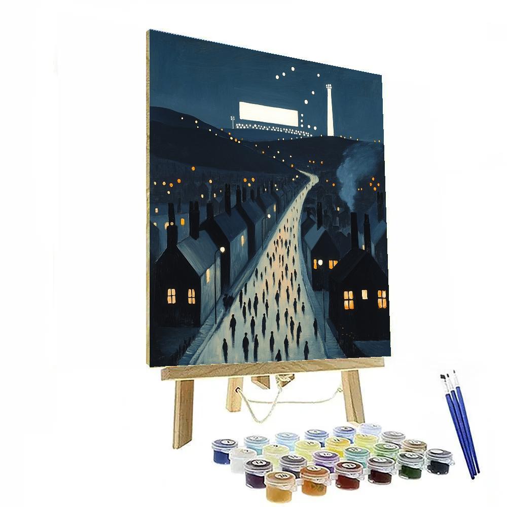 L.S. Lowry Inspired Industrial Night Match DIY paint by numbers