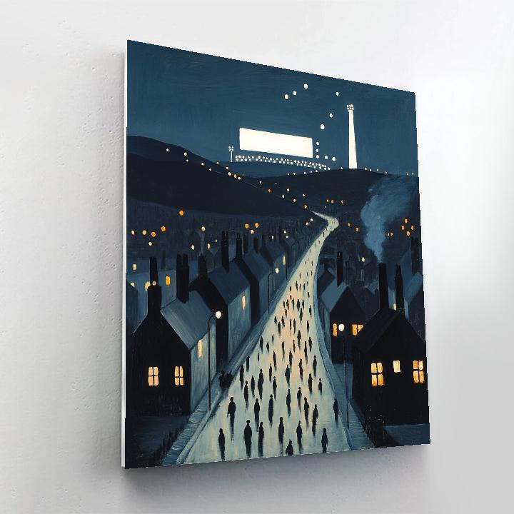 L.S. Lowry Inspired Industrial Night Match DIY paint by numbers