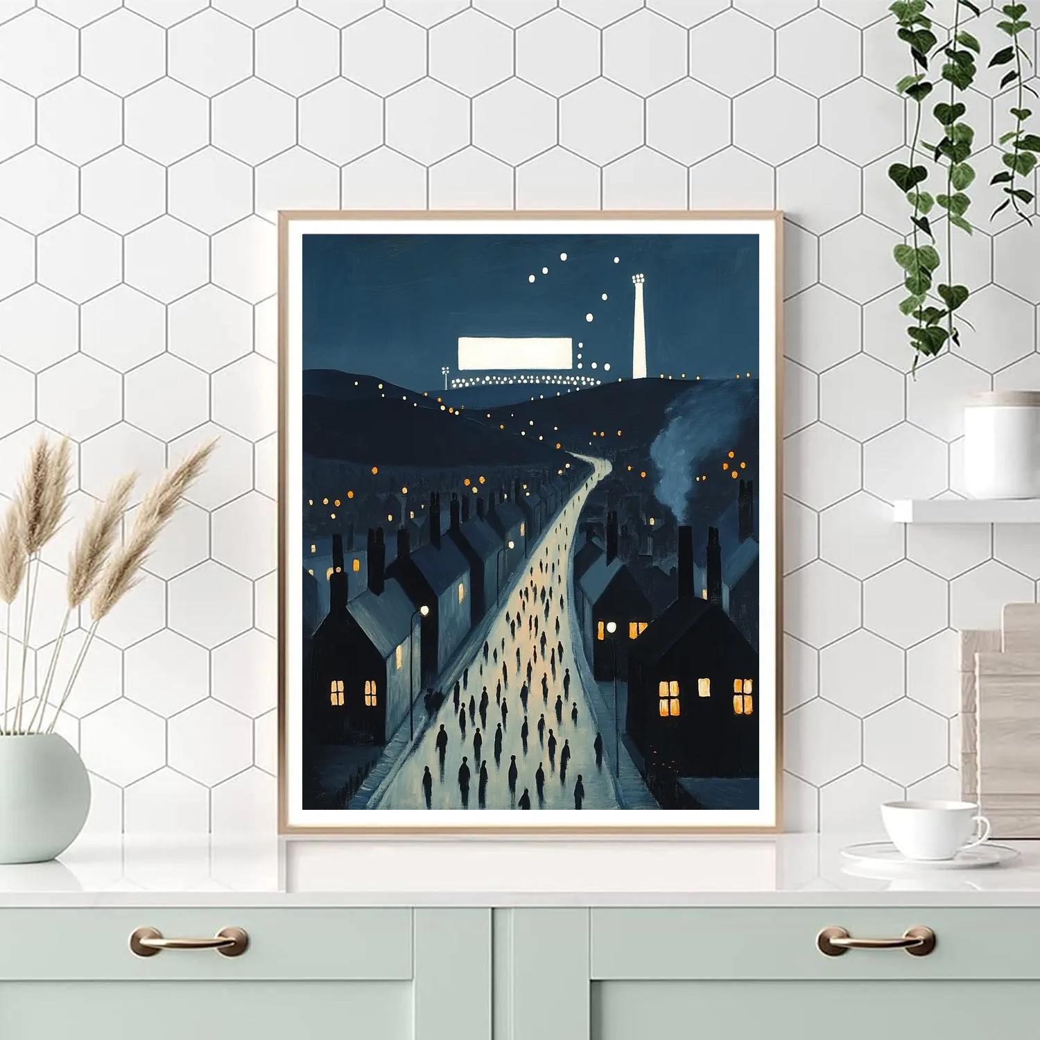 L.S. Lowry Inspired Industrial Night Match DIY paint by numbers