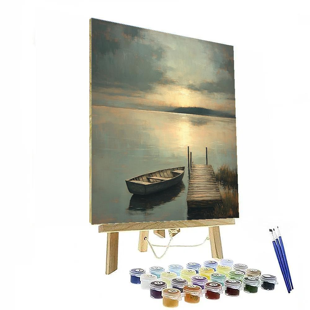 Homer Dodge Martin Inspired Quiet Lake Evening Paint by numbers kits