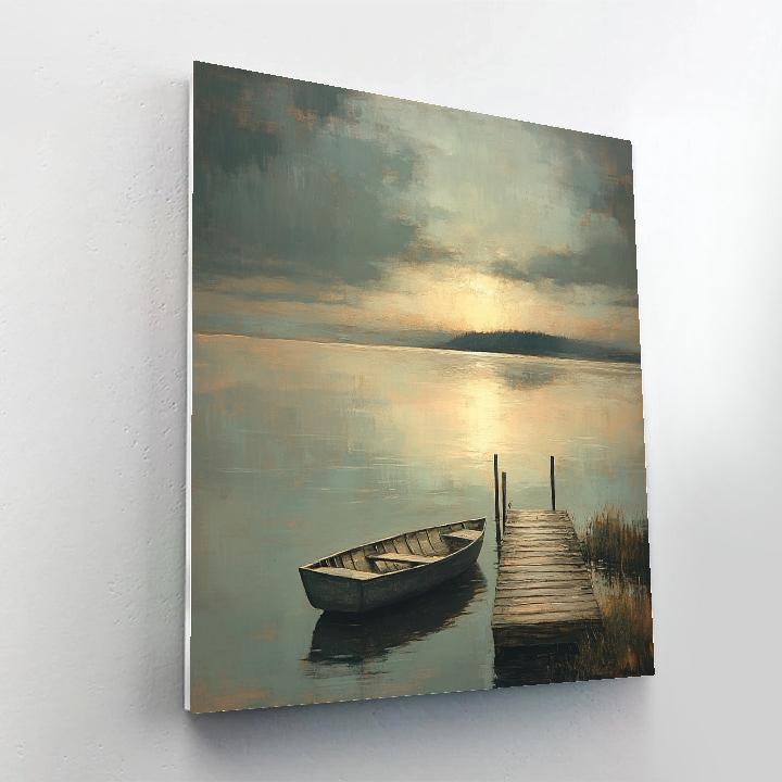 Homer Dodge Martin Inspired Quiet Lake Evening Paint by numbers kits