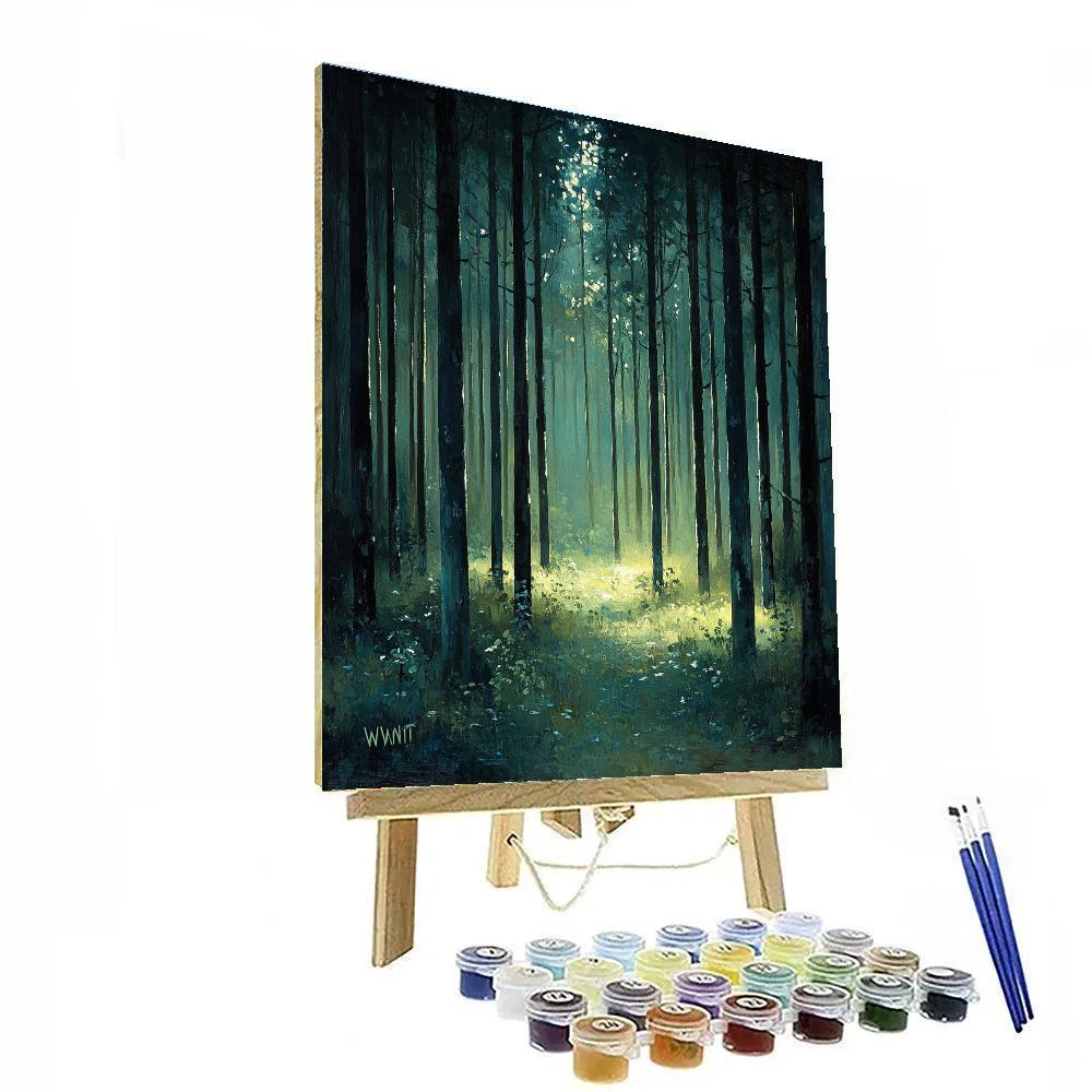 Alexander Helwig Wyant Inspired Forest Rain Shower painting number kit