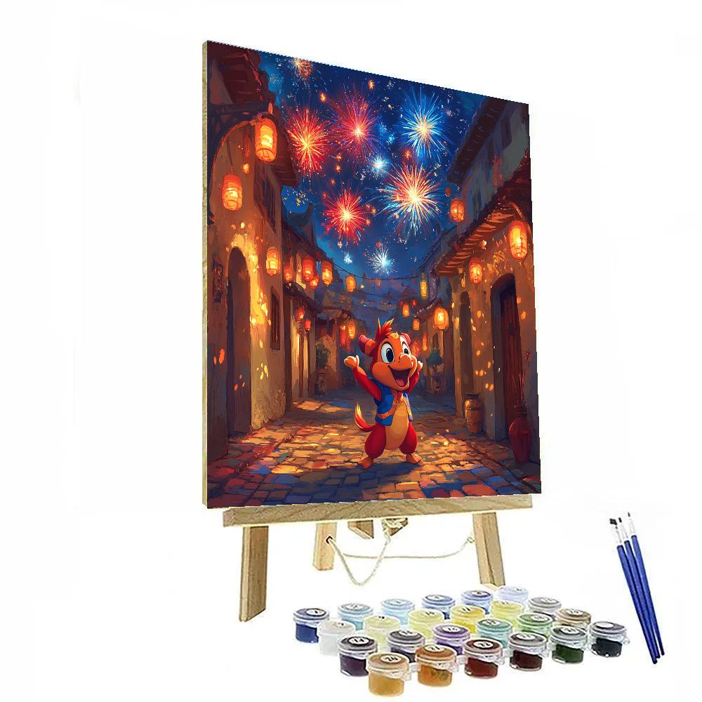 Mushu Firework Alley Surprise Disney Inspired painting number kit