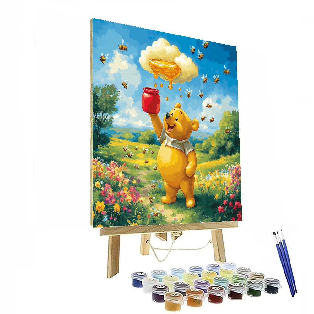 Winnie The Pooh Honey Rain Meadow Disney Inspired paint by number