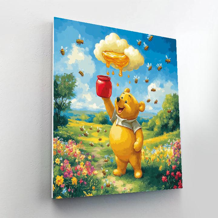 Winnie The Pooh Honey Rain Meadow Disney Inspired paint by number