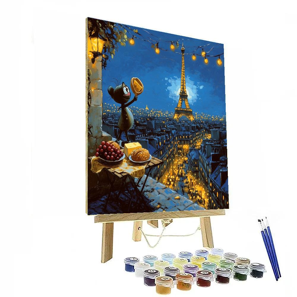 Remy Paris Rooftop Feast Disney Inspired Painting by numbers kit