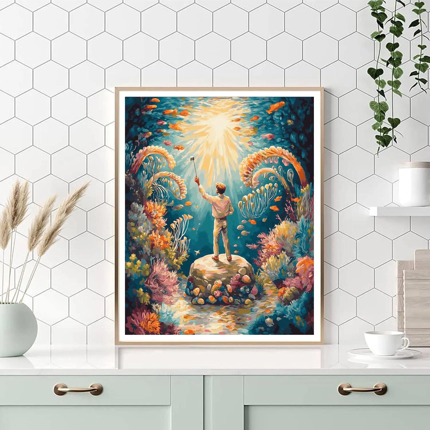 Sebastian Coral Reef Concert Disney Inspired Numbered painting kits