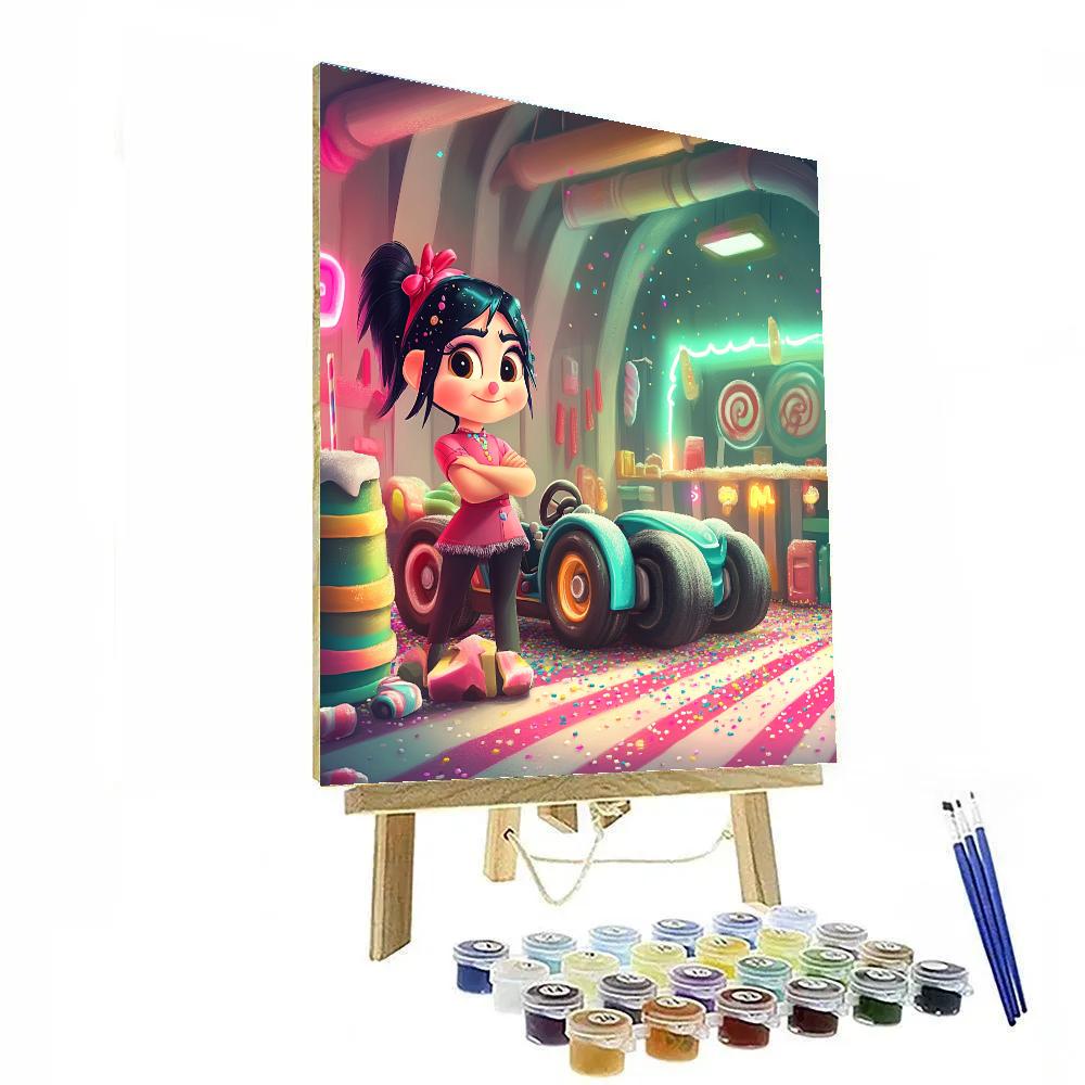 Vanellope Candy Kart Garage Disney Inspired Painting by numbers kit