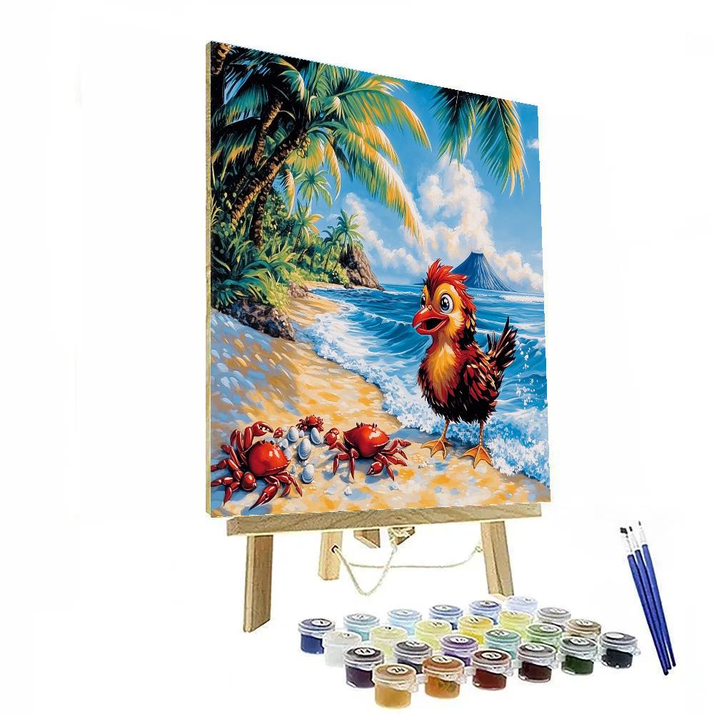 Hei Hei Island Shore Wander Disney Inspired Numbered painting kits