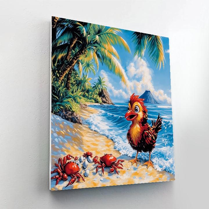 Hei Hei Island Shore Wander Disney Inspired Numbered painting kits