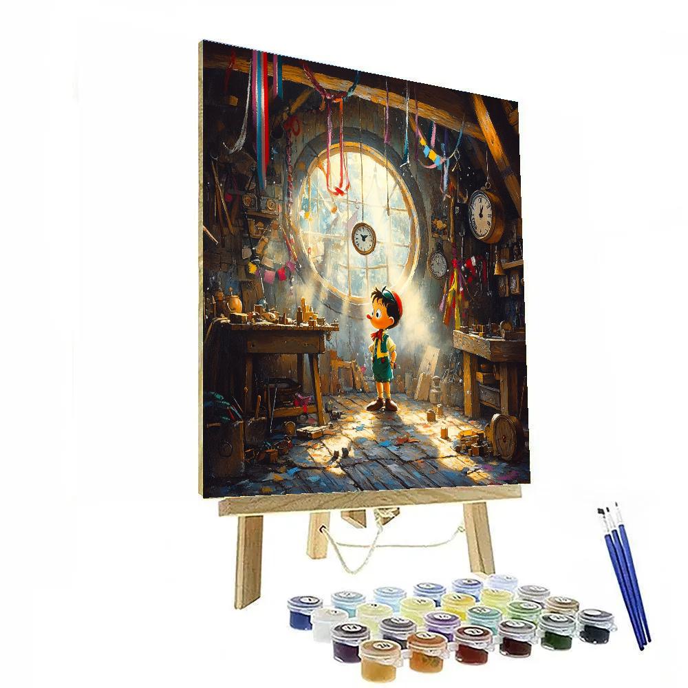 Pinocchio Village Workshop Wonder Disney Inspired paint by number