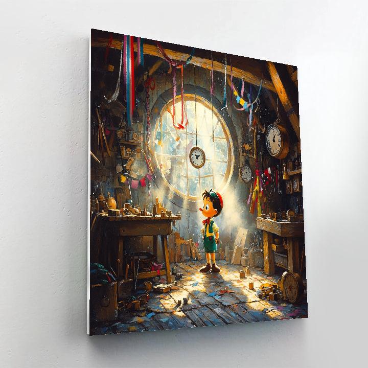 Pinocchio Village Workshop Wonder Disney Inspired paint by number
