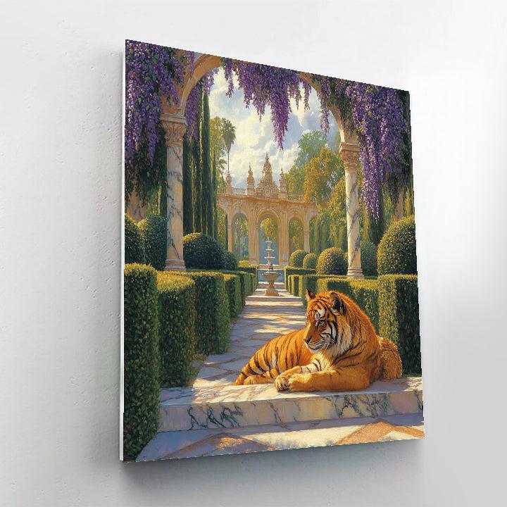Rajah Palace Garden Guard Disney Inspired Paint by numbers art