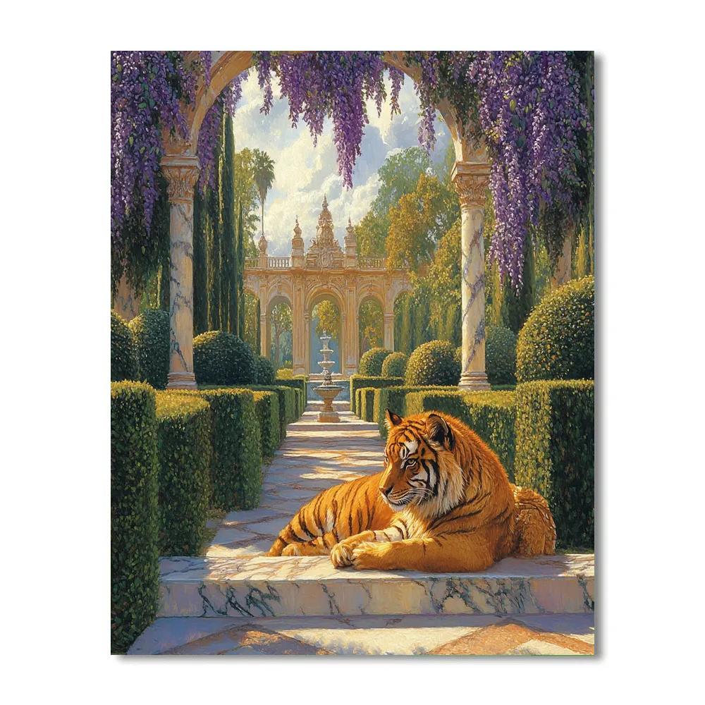 Rajah Palace Garden Guard Disney Inspired Paint by numbers art