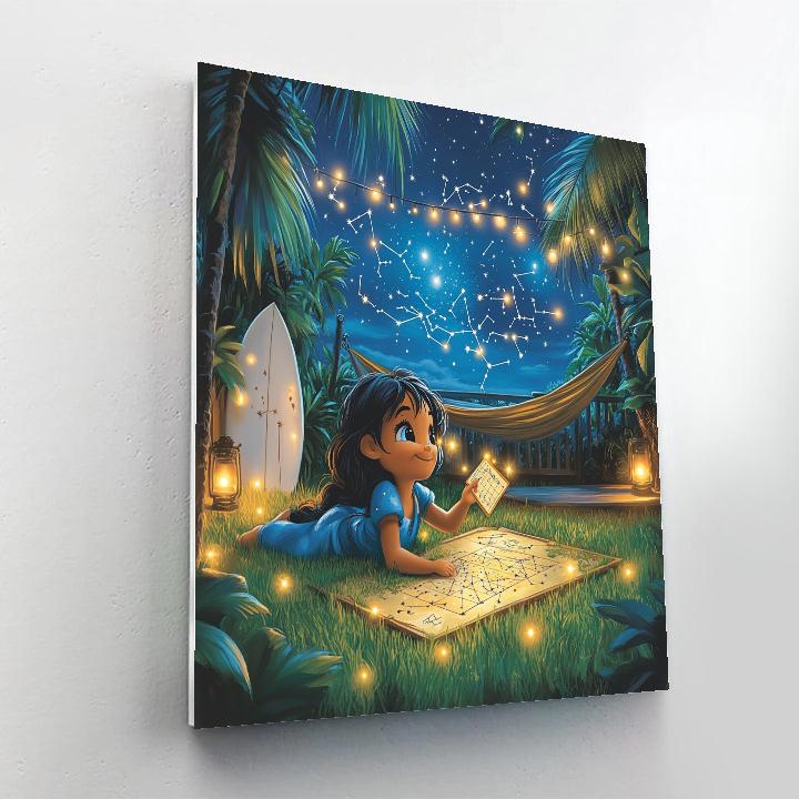 Lilo Backyard Star Chart Disney Inspired Painting by numbers kit