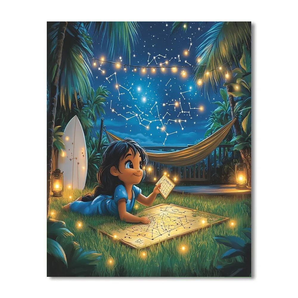 Lilo Backyard Star Chart Disney Inspired Painting by numbers kit