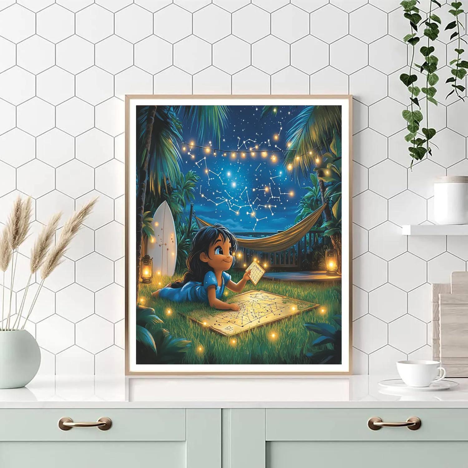Lilo Backyard Star Chart Disney Inspired Painting by numbers kit