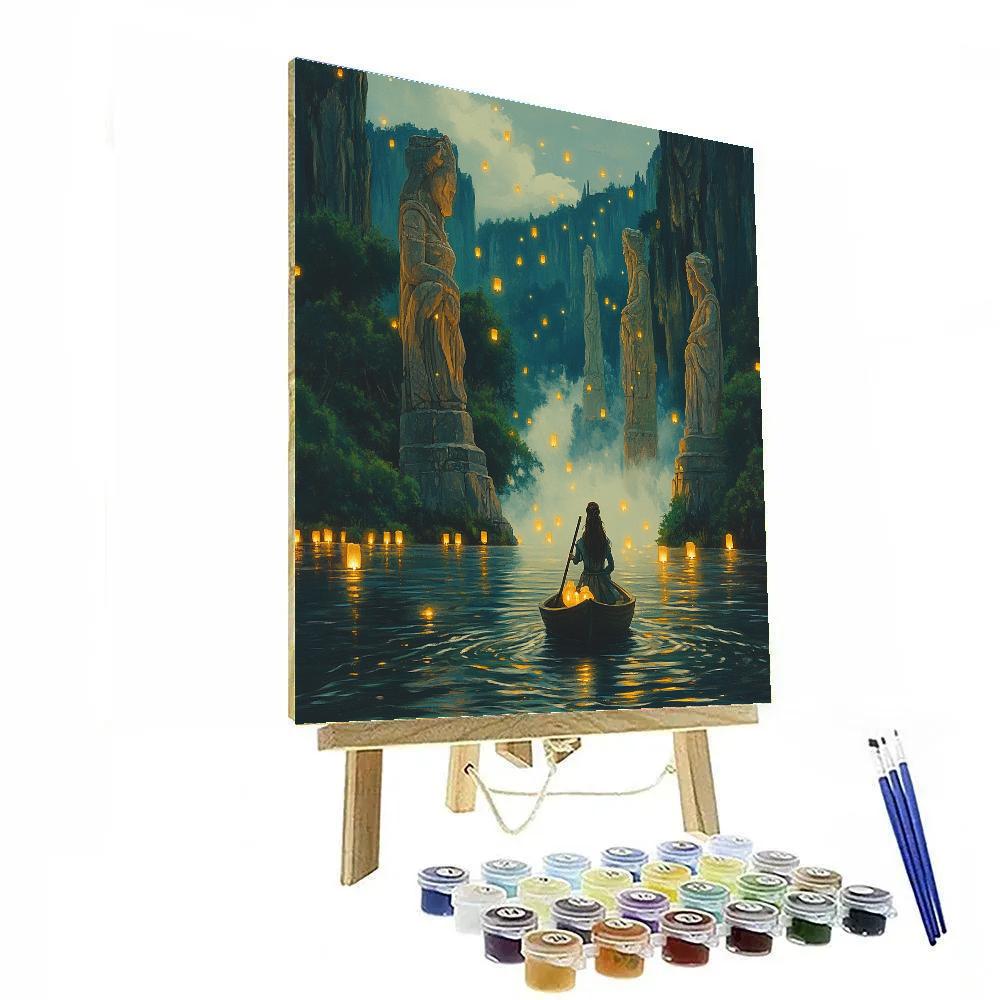 Raya Dragon River Journey Disney Inspired painting number kit