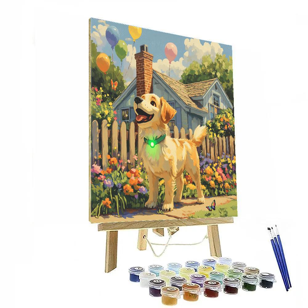 Dug Up House Front Yard Patrol Disney Inspired paint by number