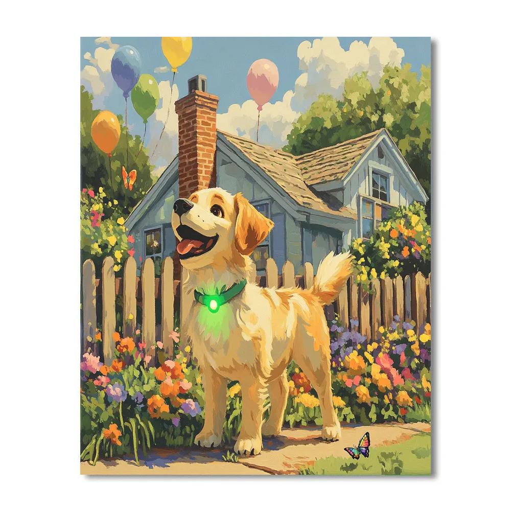 Dug Up House Front Yard Patrol Disney Inspired paint by number