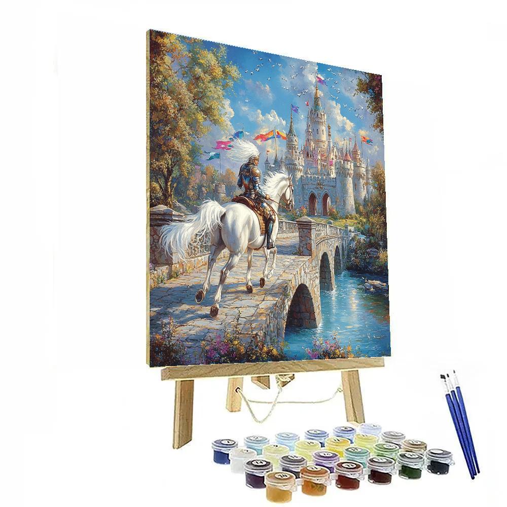 Maximus Castle Bridge Gallop Disney Inspired Paint by numbers art