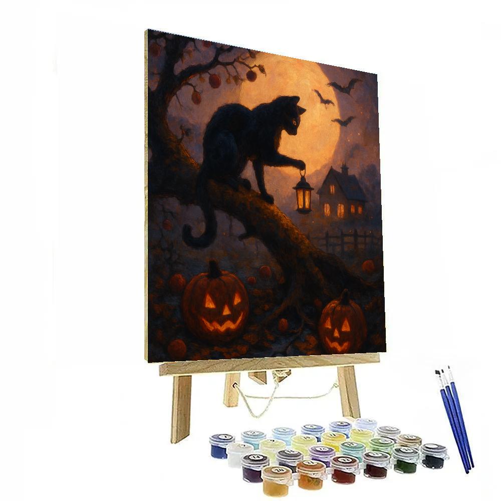 Lantern Drift Through The Hollow Orchard Number painting