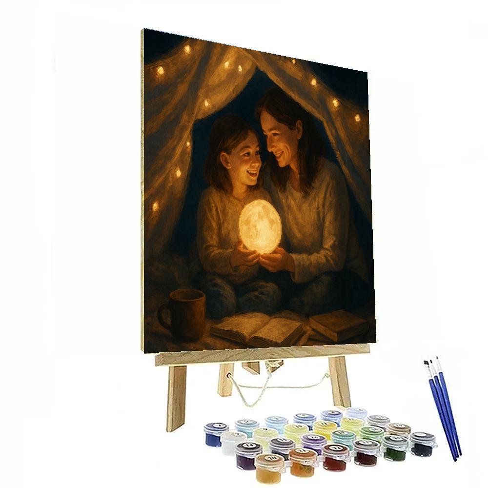Moonlit Blanket Fort Promise Paint by numbers art