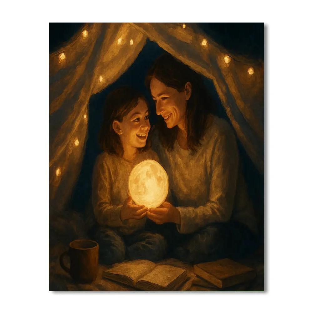 Moonlit Blanket Fort Promise Paint by numbers art