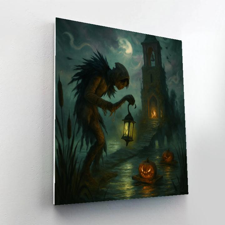 The Bell Tower Marsh At Witchlight Dusk Number painting