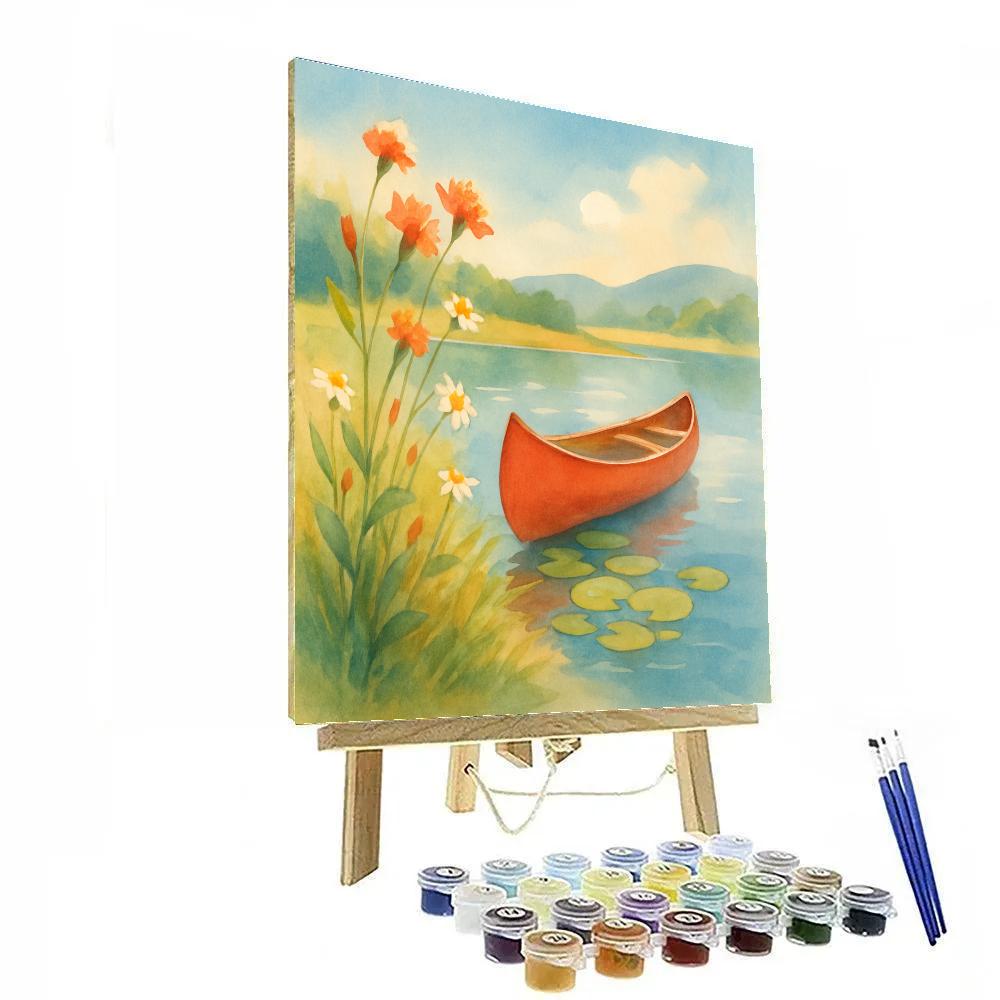 Wildflower Canoe Drift At Soft Noon Numbered painting kits