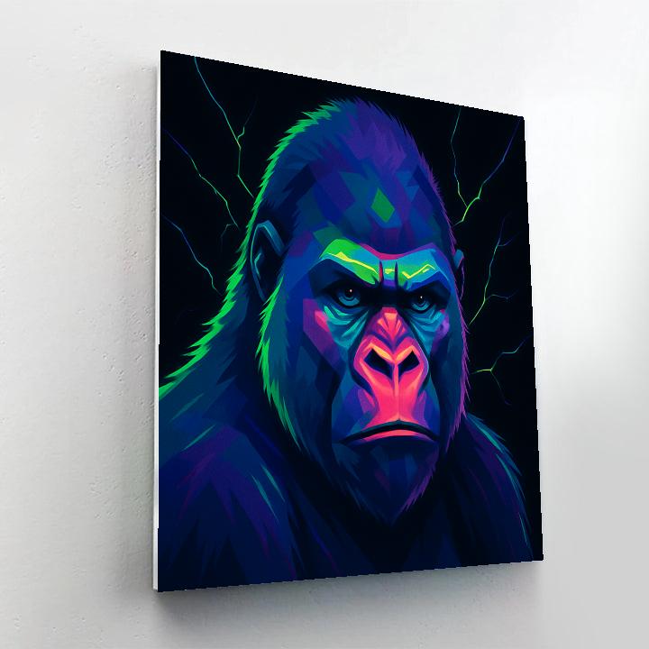 Neon Rift Gorilla Painting by numbers kit
